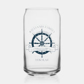 Aangepaste nautische cruiseschip wiel boot kapitei blikvorm glas (Voorkant)