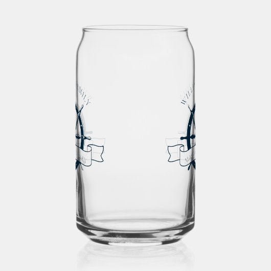 Aangepaste nautische cruiseschip wiel boot kapitei blikvorm glas (Links)