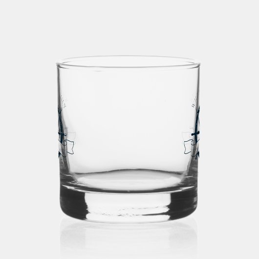 Aangepaste nautische cruiseschip wiel boot kapitei whisky glas (Rechts)