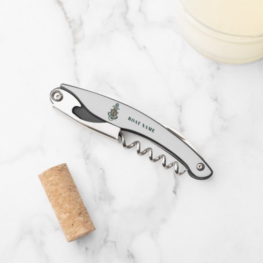 Aangepaste nautische familie cruise vakantie boot  kurkentrekker (Voorkant)