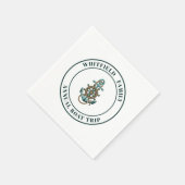 Aangepaste nautische familie jacht zomer zeilpapie servet (Hoek)