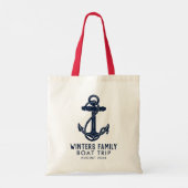 Aangepaste Nautische Familiereis Boot Anker Swag Tote Bag (Achterkant)