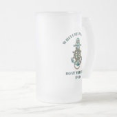 Aangepaste Nautische gezinsplanning voor cruisesch Matglas Bierpul (Voorkant rechts)