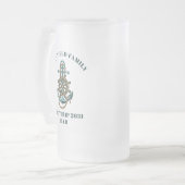 Aangepaste Nautische gezinsplanning voor cruisesch Matglas Bierpul (Voorkant links)