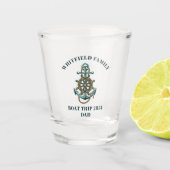 Aangepaste Nautische gezinsplanning voor cruisesch Shot Glas (Voorkant)