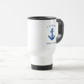 Aangepaste nautische kapitein bootanker reisbeker (Voorkant rechts)