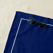 ⚓ Aangepaste nautische marine blauwe strandhanddoe Strandlaken (In situ)