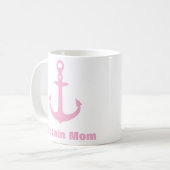 Aangepaste Nautische Roze Anker Mok (Voorkant links)