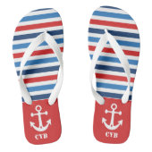 Aangepaste Nautische Teenslippers voor anker (Voetbed)