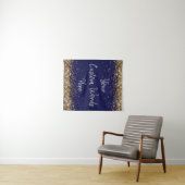 Aangepaste Navy Achtergrond Verjaardagsfeestfotoca Wandkleed (In Situ (horizontaal))