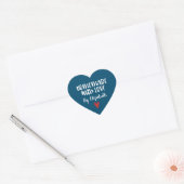 Aangepaste Navy Blue Homemade met Love Hart Sticker (Envelop)