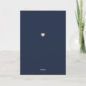 Aangepaste Navy Blue Minimalistische Vaderdag Foto Kaart (Achterkant)