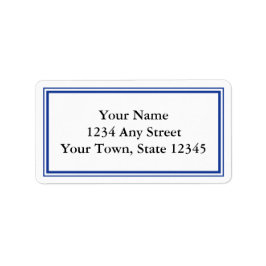 Aangepaste Navy Blue & White Envelope Adresetikett Etiket
