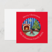 Aangepaste Nebelung Kitty Cat Feestdagenkaart (Voorkant / Achterkant)