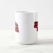 Aangepaste Nebraska Home State Buffel Plaid Kerstm Koffiemok (Center)