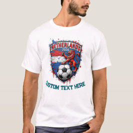 Aangepaste Nederlandse nationale voetbalfan T-shirt