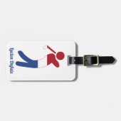 Aangepaste Nederlandse vlag Golfspeler Bagagelabel (Voorkant horizontaal)