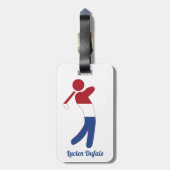 Aangepaste Nederlandse vlag Golfspeler Bagagelabel (Achterkant verticaal)