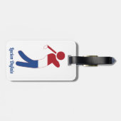 Aangepaste Nederlandse vlag Golfspeler Bagagelabel (Achterkant horizontaal)