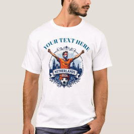 Aangepaste Nederlandse voetbalelftal supporters T-shirt