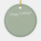 Aangepaste Nederlandse Winter Wonderland Landschap Keramisch Ornament (Voorkant)