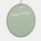 Aangepaste Nederlandse Winter Wonderland Landschap Keramisch Ornament (Links)