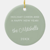 Aangepaste Nederlandse Winter Wonderland Landschap Keramisch Ornament (Achterkant)