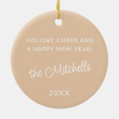 Aangepaste Nederlandse Winter Wonderland Landschap Keramisch Ornament (Achterkant)