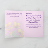 Aangepaste neef Poppy Bright Roze Moederdag Feestdagen Kaart (Binnen)