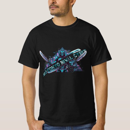 Aangepaste Neo Tokyo Cyber Ronin T-shirt (Voorkant)