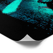 Aangepaste Neon Frankenstein Retro Halloween Ontwe Poster (Hoek)