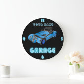 Aangepaste NEON GARAGE Clock ADD Business Name Car Grote Klok (Huis)