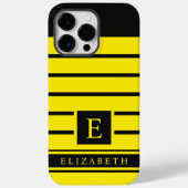 Aangepaste neon geel en zwart kleur strepen Case-Mate iPhone case (Achterkant)