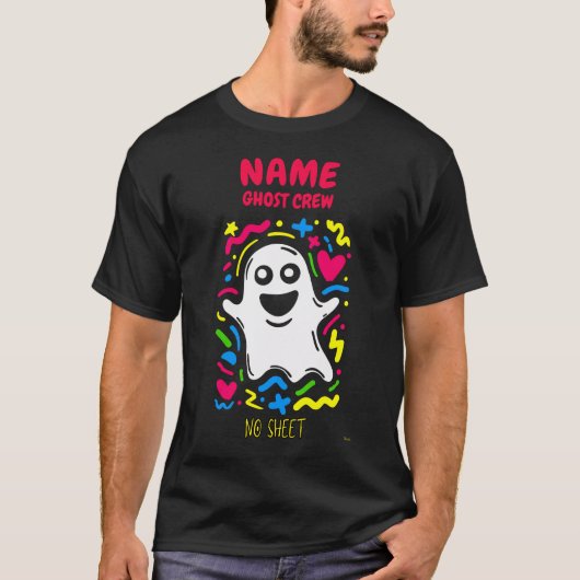 Aangepaste Neon Ghost Pop Art Geen Blad Grappig Ha T-shirt (Voorkant)