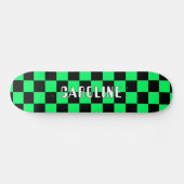 Aangepaste Neon Green Black Abstracte geometrische Persoonlijk Skateboard (Horizontaal)