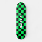 Aangepaste Neon Green Black Abstracte geometrische Persoonlijk Skateboard (Voorkant)