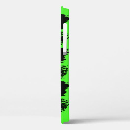 Aangepaste Neon Green Bruske Stroke Verf Achtergro Case-Mate iPhone Case (Achterkant / Links)