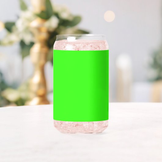 Aangepaste Neon Green Glass Can Blikvorm Glas (Insitu (Huwelijk))