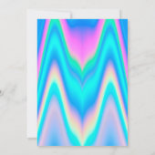 Aangepaste Neon Holographic Iridescent Y2K Party Kaart (Achterkant)