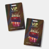 Aangepaste Neon Light Streak VIP-pas voor evenemen Badge (Voor- en achterkant)