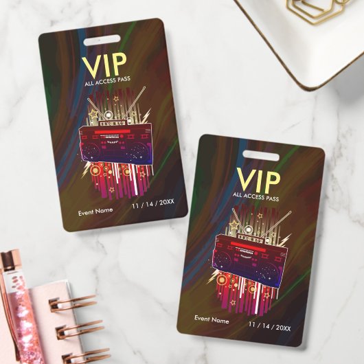 Aangepaste Neon Light Streak VIP-pas voor evenemen Badge (Kantoor)