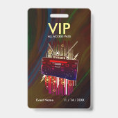 Aangepaste Neon Light Streak VIP-pas voor evenemen Badge (Achterkant)