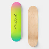 Aangepaste Neon Ombre-skateboard koel Persoonlijk Skateboard (Voorkant)