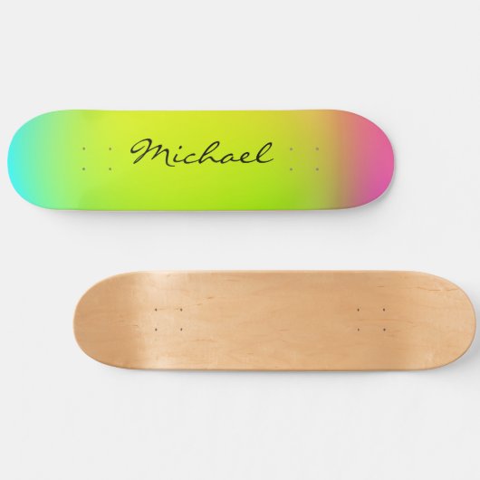 Aangepaste Neon Ombre-skateboard koel Persoonlijk Skateboard (Horizontaal)