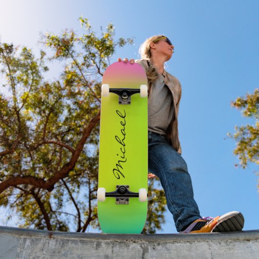 Aangepaste Neon Ombre-skateboard koel Persoonlijk Skateboard (Buiten 1)