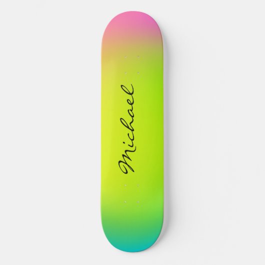 Aangepaste Neon Ombre-skateboard koel Persoonlijk Skateboard (Voorkant)
