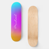 Aangepaste Neon Ombre-skateboard koel Persoonlijk Skateboard (Voorkant)