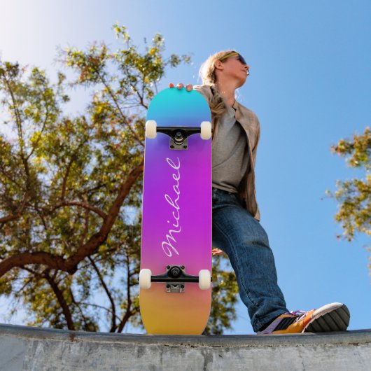 Aangepaste Neon Ombre-skateboard koel Persoonlijk Skateboard (Buiten 1)