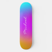 Aangepaste Neon Ombre-skateboard koel Persoonlijk Skateboard (Voorkant)