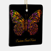 Aangepaste Neon Rainbow Butterfly Keramisch Ornament (Rechts)